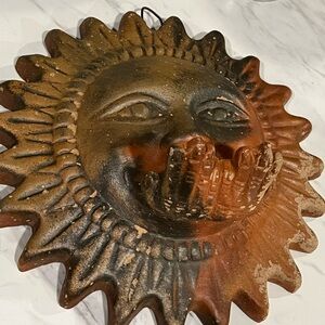 Rustic Sun Face Wall Art Decor